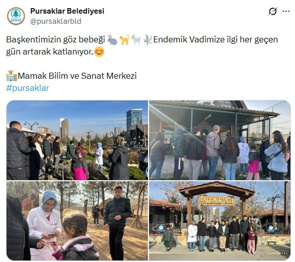 Pursaklar Belediyesi'nin açtığı Endemik Vadi'ye yoğun ilgi!