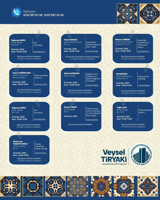 Altındağ Belediyesi, Aralık ayı etkinlik takvimini açıkladı! - Resim : 3