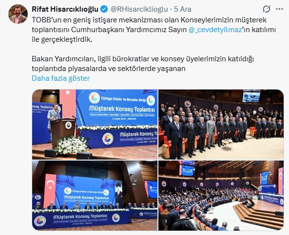 TOBB'un Müşterek Konsey Toplantısı Ankara'da gerçekleştirildi