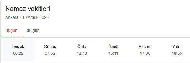 Ankara sabah namazı vakti: Sabah namazı Ankara'da saat kaçta?