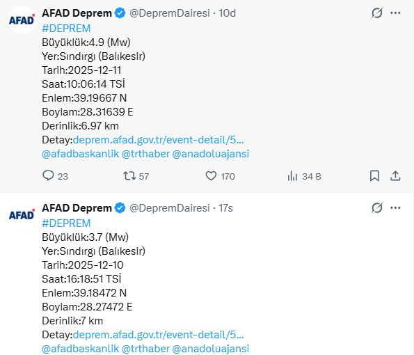 Son dakika bugün az önce nerede deprem oldu? İzmir, Manisa, Balıkesir sallandı