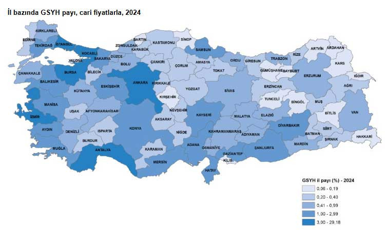 Ankara, Gayrisafi Yurt İçi Hasılaya en çok katkı veren 2. il oldu