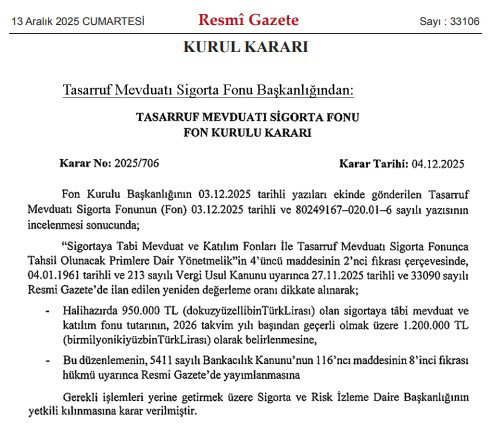 Bankada parası olanlar dikkat! TMSF Garantisi 2026 rakamı açıklandı