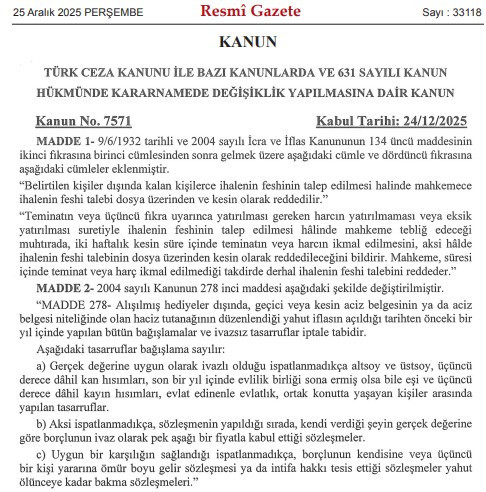 11. Yargı Paketi Resmi Gazete'de yayımlandı!