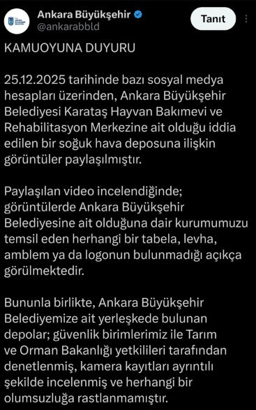 ABB'den barınakta köpeklerin itlaf edildiği iddiasına yanıt