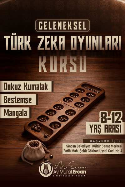 Sincan Belediyesi'nden çocuklar için Geleneksel Türk Zeka Oyunları Kursu