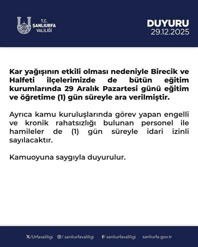 Elazığ, Bingöl, Gaziantep, Kayseri, İstanbul, Yalova Valiliği! Okullar tatil mi, kar tatili olan iller hangileri?