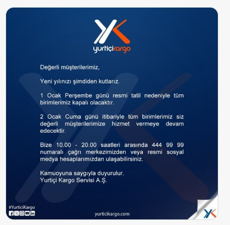 1 Ocak resmi tatil mi, bankalar tatil mi, kargolar kapalı mı, marketler açık mı?