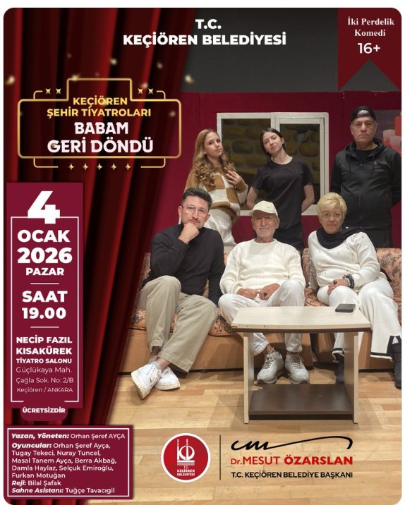 Keçiören Belediyesi yılın ilk oyununu tiyatroseverlerle buluşturuyor