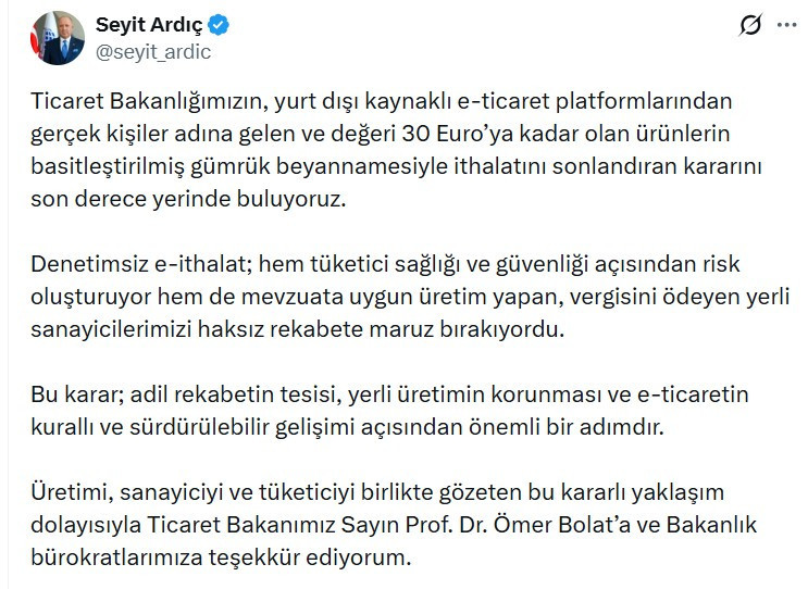 ASO Başkanı Seyit Ardıç: Yerli sanayicimiz haksız rekabete maruz kalıyordu