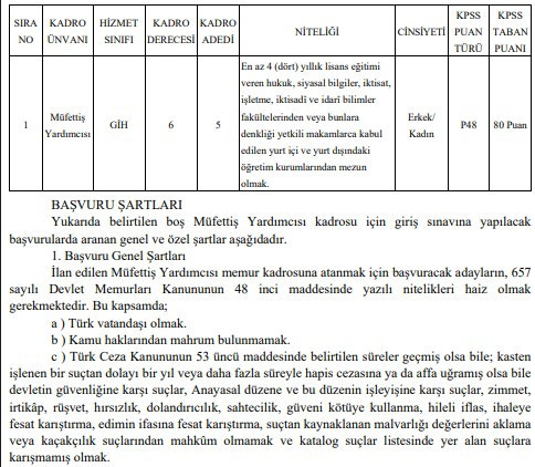 Ankara Büyükşehir Belediyesi, Müfettiş Yardımcısı alım ilanı yayımladı
