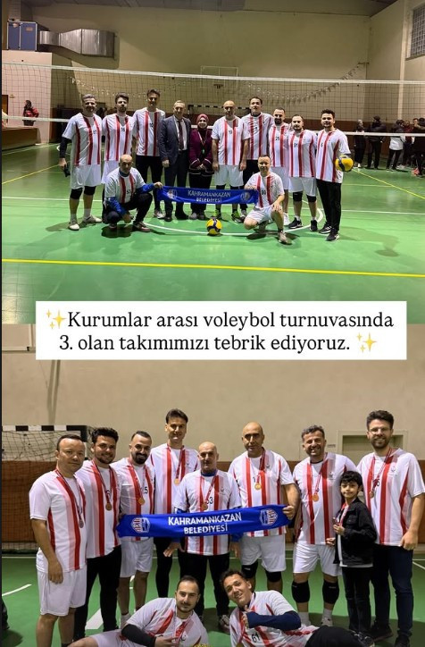 Kahramankazan Belediyesi Voleybol Takımı, turnuvada 3. oldu