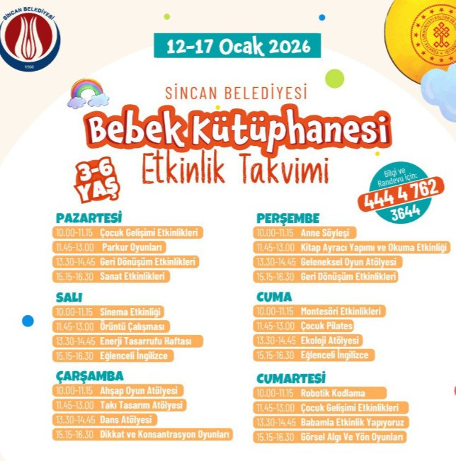 Sincan'da Bebek Kütüphanesi etkinlikleri bu hafta da dopdolu! - Resim : 2