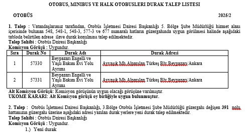 EGO, Ankara'da çok sayıda noktaya yeni otobüs durağı koydu