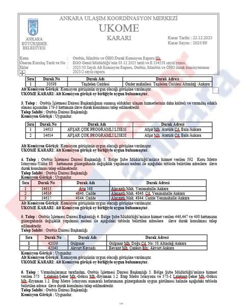 EGO, Ankara'da çok sayıda noktaya yeni otobüs durağı koydu - Resim : 3