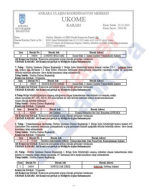 EGO, Ankara'da çok sayıda noktaya yeni otobüs durağı koydu - Resim : 4