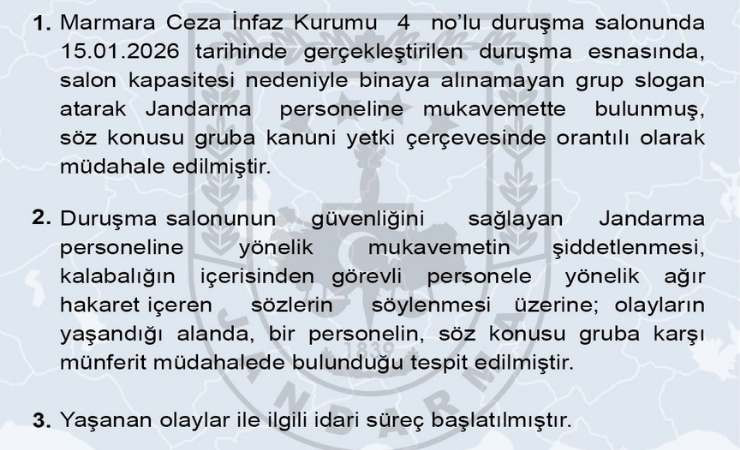 Silivri'de CHP'liler ile jandarma personeli arasında yaşanan olay hakkında yeni açıklama