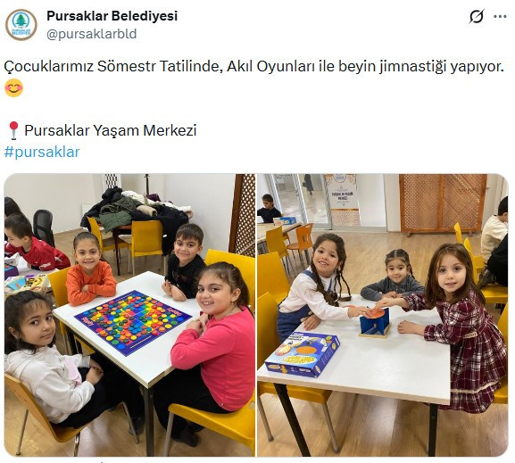 Pursaklar Belediyesi'nden çocuklar için beyin jimnastiği: Akıl oyunları!