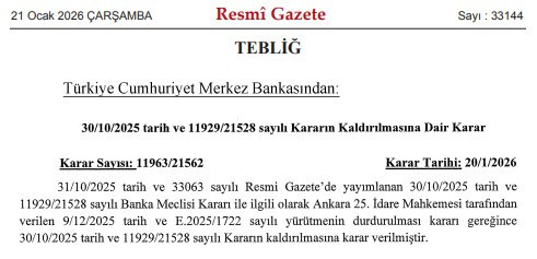 Ankara 25. İdare Mahkemesi'nin Papara kararı ile geri çekildi...