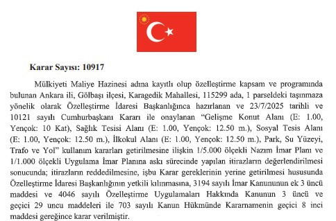 Cumhurbaşkanı Erdoğan imzaladı: Ankara'da milyonluk özelleştirme kararları! - Resim : 2