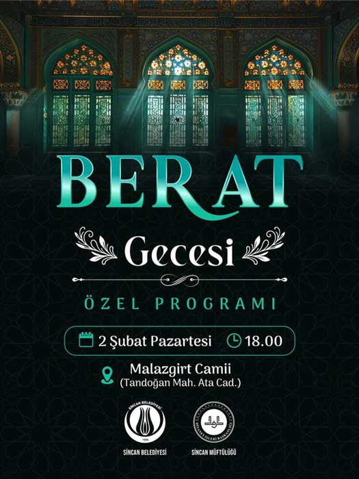 Sincan Belediyesinden Berat Gecesi özel programı