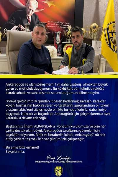 Recep Karatepe: Sahada ve saha dışında sorumluluğumun bilincindeyim