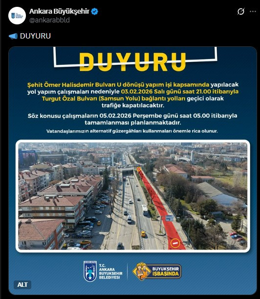 Samsun Yolu bağlantı yollarını kullanacaklar dikkat: Geçici olarak trafiğe kapatılacak