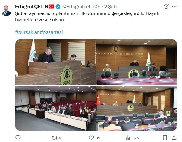 Pursaklar Belediyesi Şubat ayı meclis toplantısı gerçekleştirildi