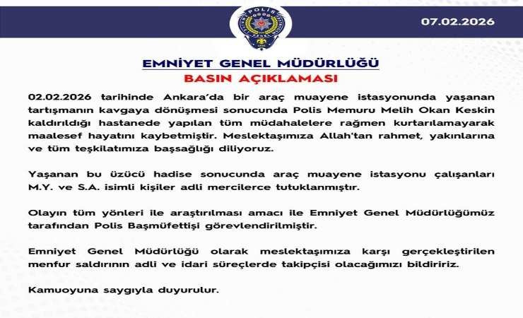 Ankara'da polisin ölümüne neden olan kavga için polis başmüfettişi görevlendirildi