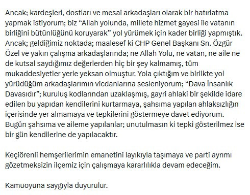 Keçiören Belediye Başkanı Mesut Özarslan, CHP'den istifa etti - Resim : 3