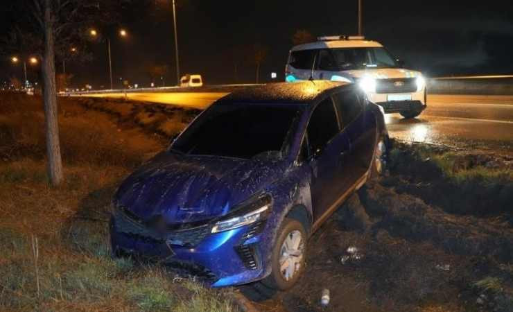 Kırıkkale'de şarampole devrilen otomobilin sürücüsü kayıplara karıştı