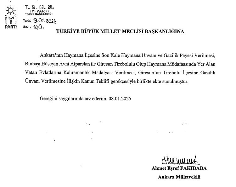 Haymana'ya 'Son Kale Haymana' unvanı verilmesi için kanun teklifi TBMM'ye sunuldu