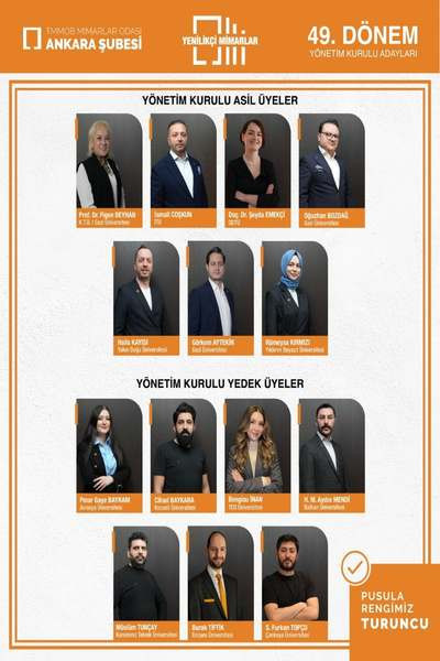 Ankara Mimarlar Odası'nda seçimin kazananı Yenilikçi Mimarların Turuncu Listesi oldu