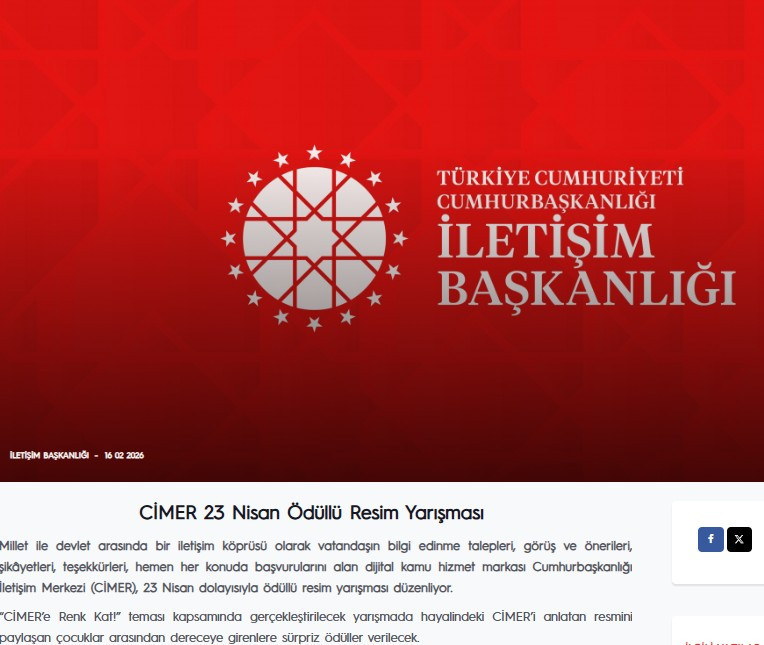 CİMER, 23 Nisan için ödüllü resim yarışması düzenliyor!