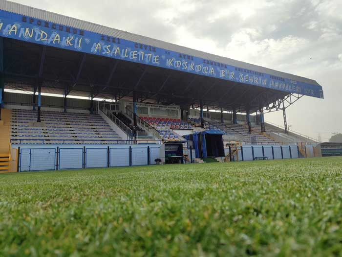 Ankaragücü'nün Karacabey Belediyespor ile oynayacağı stadyumun görüntüleri