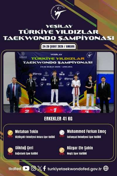 Başkentte Yeşilay Türkiye Yıldızlar Tekvando Şampiyonası tamamlandı