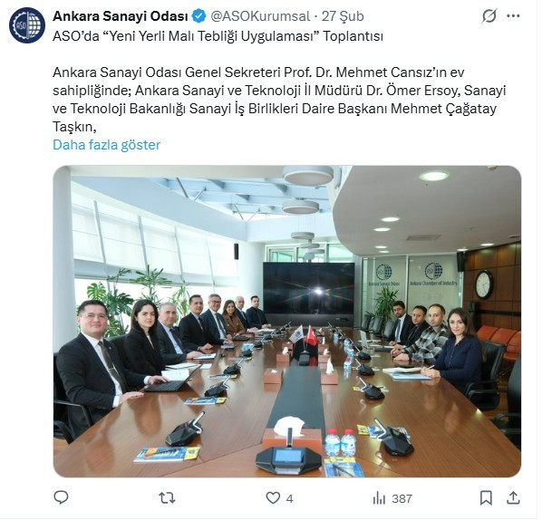 'Yeni Yerli Malı Tebliği Uygulaması' toplantısı ASO'da yapıldı