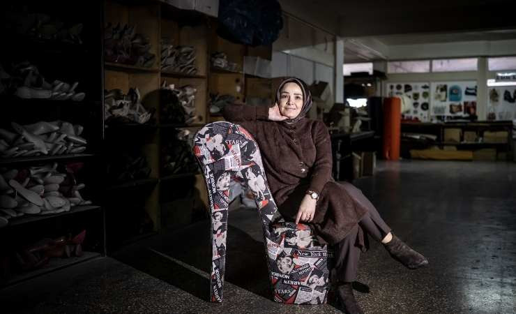 Ankara'da kadın girişimcilerin ürettikleri ayakkabılar dünyadan talep görüyor