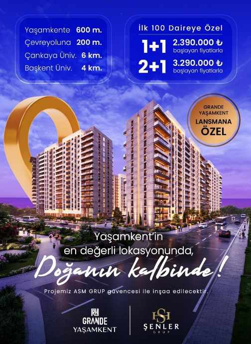 Grande Yaşamkent Projesi'nde lansman fiyatlarında stoklar azalıyor! - Resim : 2