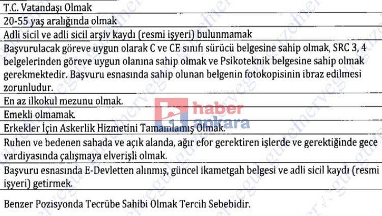 ANFA Ankara 120 geçici şoför alımı yapacak! - Resim : 2