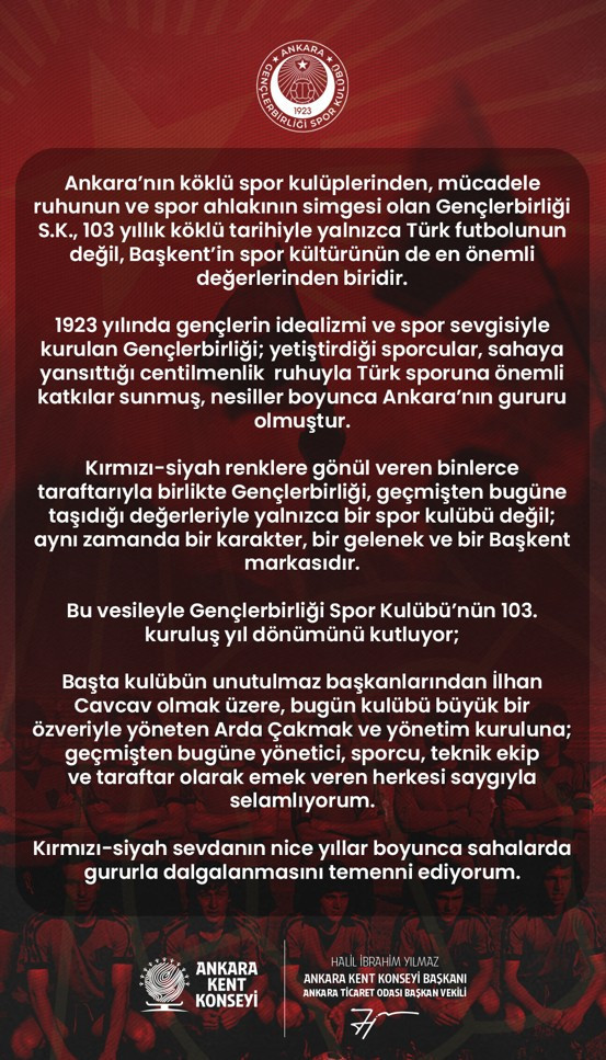 AKK Başkanı Yılmaz: 'Gençlerbirliği bir gelenek ve Başkent markasıdır' - Resim : 2