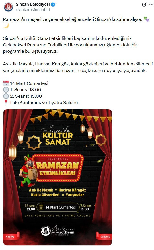 Sincan'da ramazan coşkusu tüm hızıyla devam ediyor!