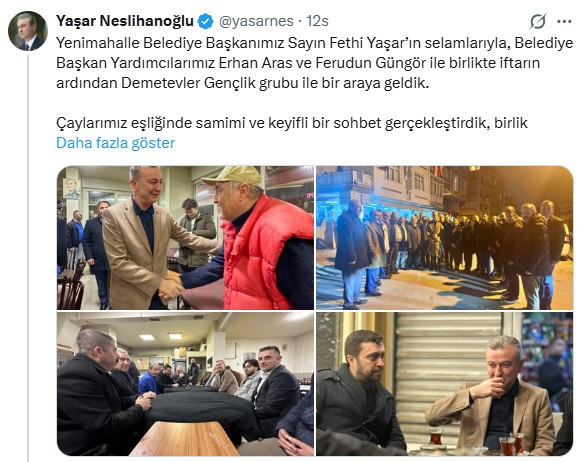 Yenimahalle Belediye Başkan Yardımcısı Neslihanoğlu, Demetevler Gençlik Grubu ile bir araya geldi