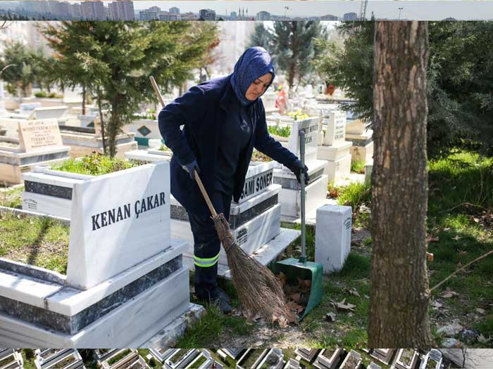 Etimesgut Belediyesi'nden bayram öncesi mezarlıklarda kapsamlı temizlik! - Resim : 4
