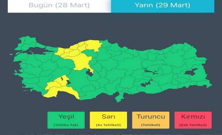 İçişleri Bakanlığı'ndan Ankara için "sarı" kodlu meteorolojik uyarı