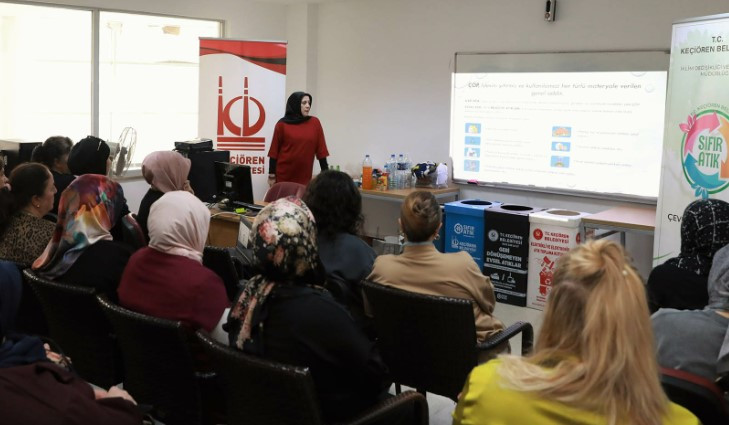 Keçiören Belediyesi kurs merkezlerinde sıfır atık eğitimi
