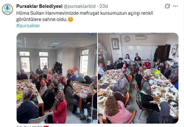 Pursaklar Belediyesi mefruşat kursunda yeni dönem başladı