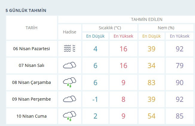 Ankara'da bu hafta puslu ve yağışlı hava etkili olacak