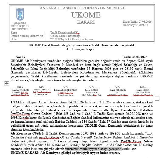 Ankaralı araç sürücüleri dikkat: Bazı cadde ve sokaklarda tek - çift yön düzenlemesi yapıldı!