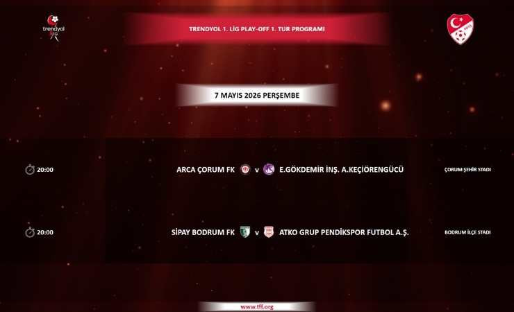 Trendyol 1. Lig'de play-off 1. tur maç programı belli oldu